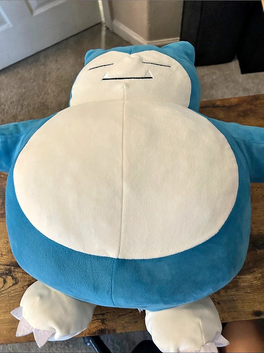 Pokémon Sleeping Snorlax Plush Buddy Blue & White